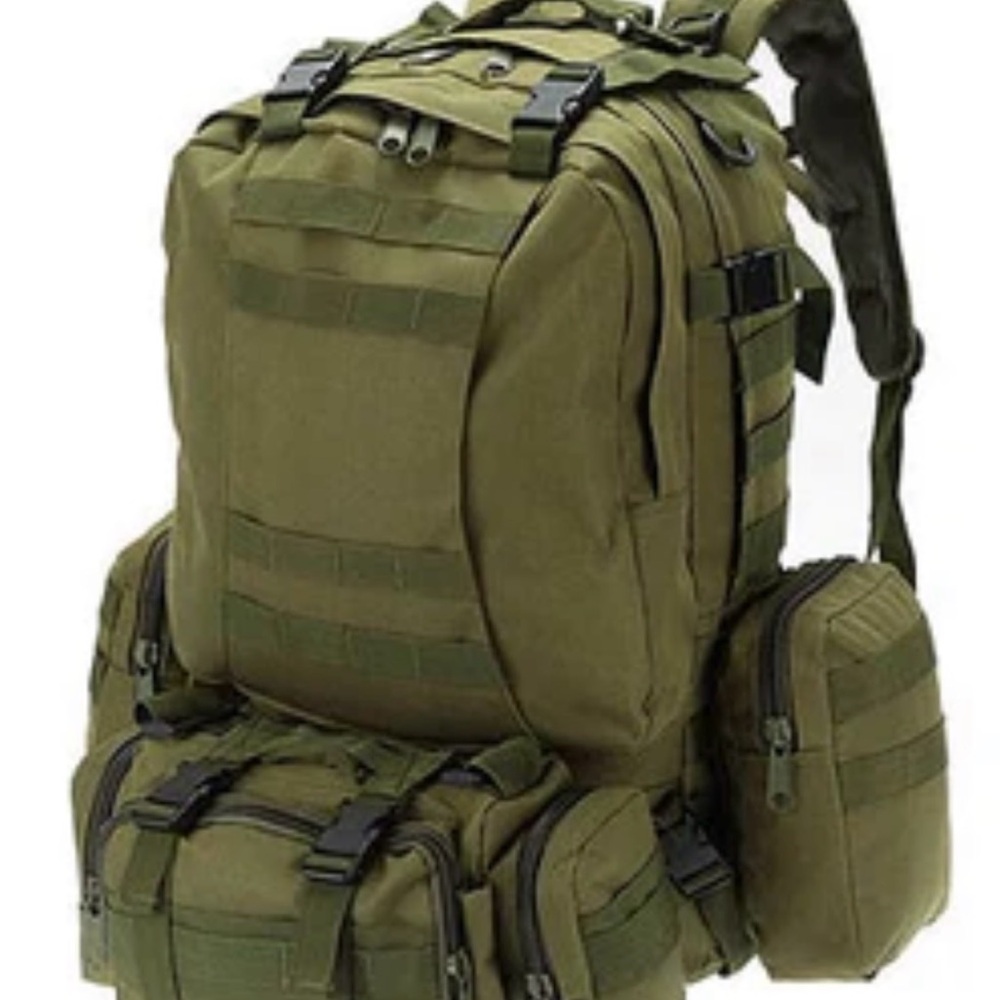 Olive Green Tactical Modular Backpack - image 1